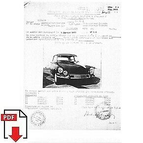 1966 Citroen DS 19 A FIA homologation form PDF download